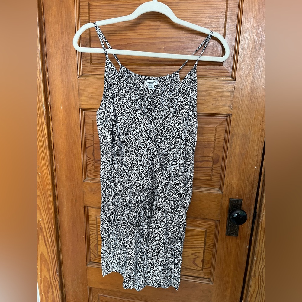 Splendid Black & White Paisley-Print Spaghetti-Strap Romper